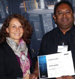 Nechan Naicker (right) obtains his certification as an Altium instructor.